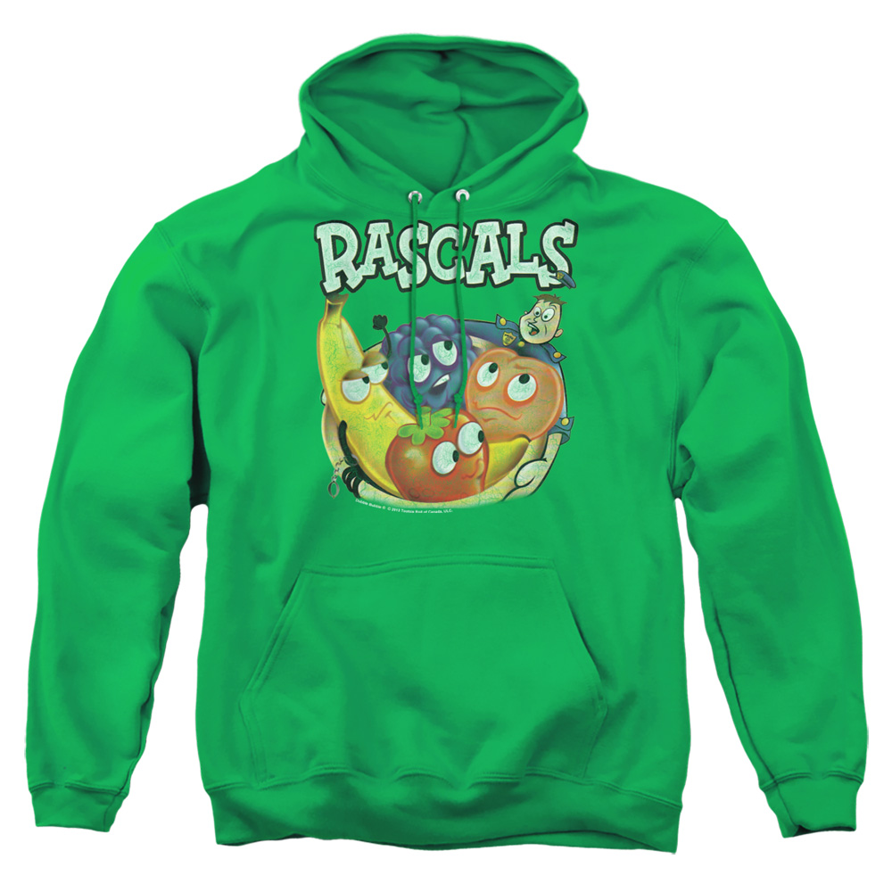 DBL126-AFTH-1 Dubble Bubble Rascals Adult Pullover Hoodie, Kelly Green - Small