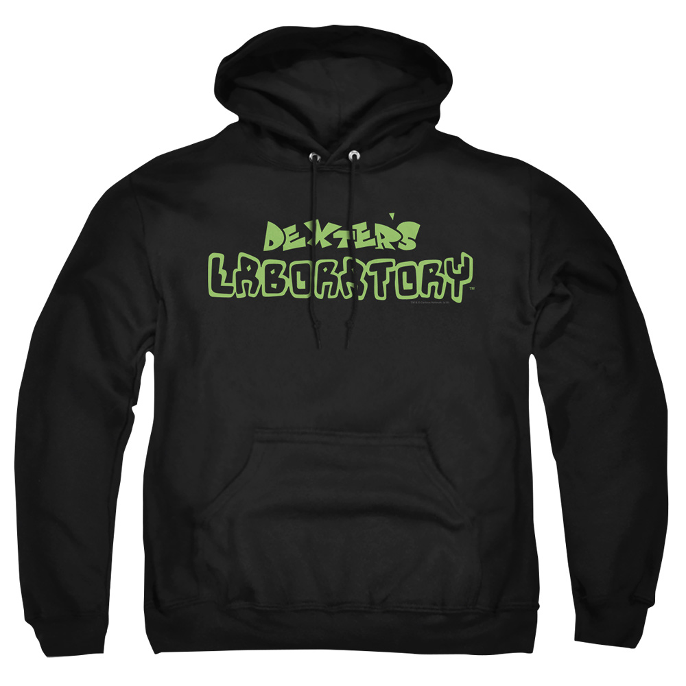 CN461-AFTH-7 Dexters Laboratory Dexters Logo Adult Pullover Hoodie, Black - 4X