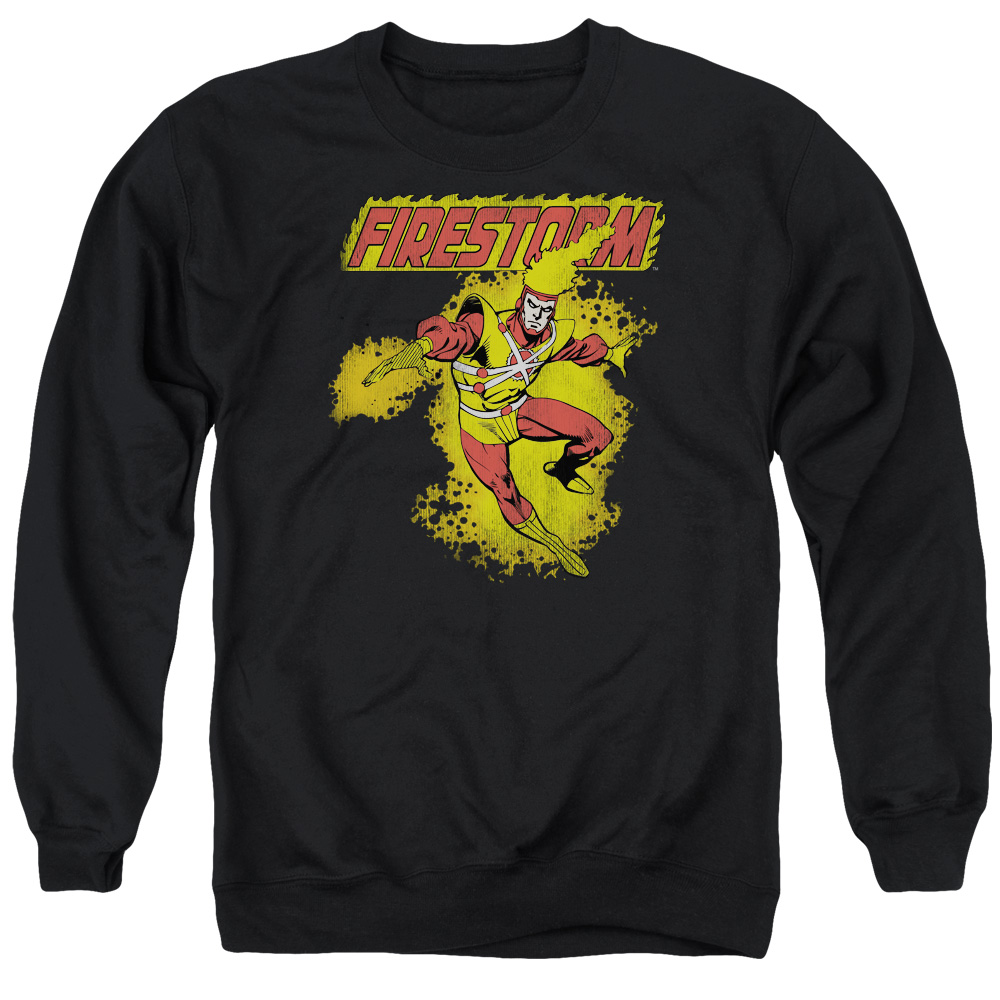DCO172-AS-4 DC Firestorm Adult Crewneck Sweatshirt, Black - Extra Large