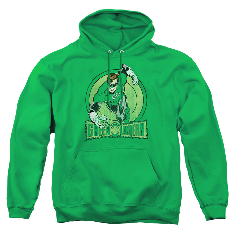DCO270-AFTH-2 DC Green Lantern Adult Pullover Hoodie, Kelly Green - Medium