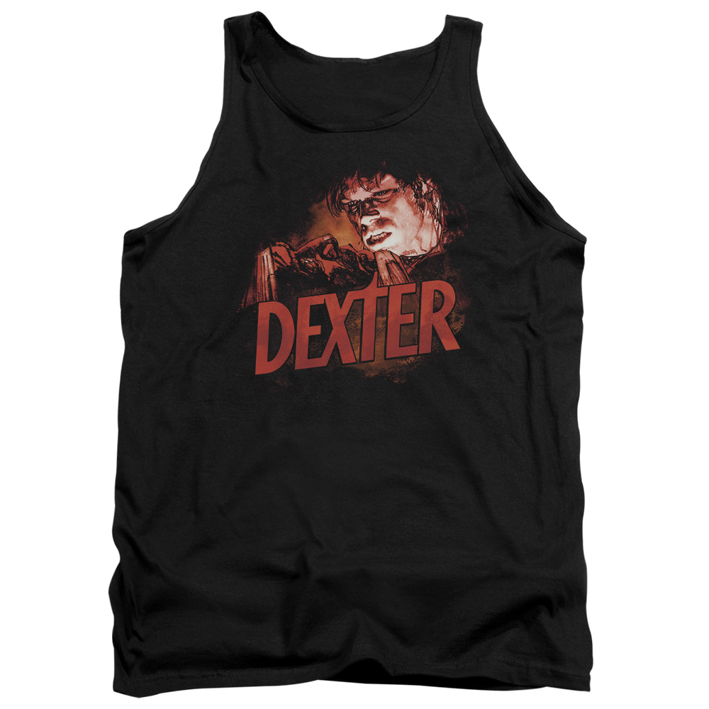 SHO301-TK-5 Dexter Drawing Adult Tank Top, Black - 2X