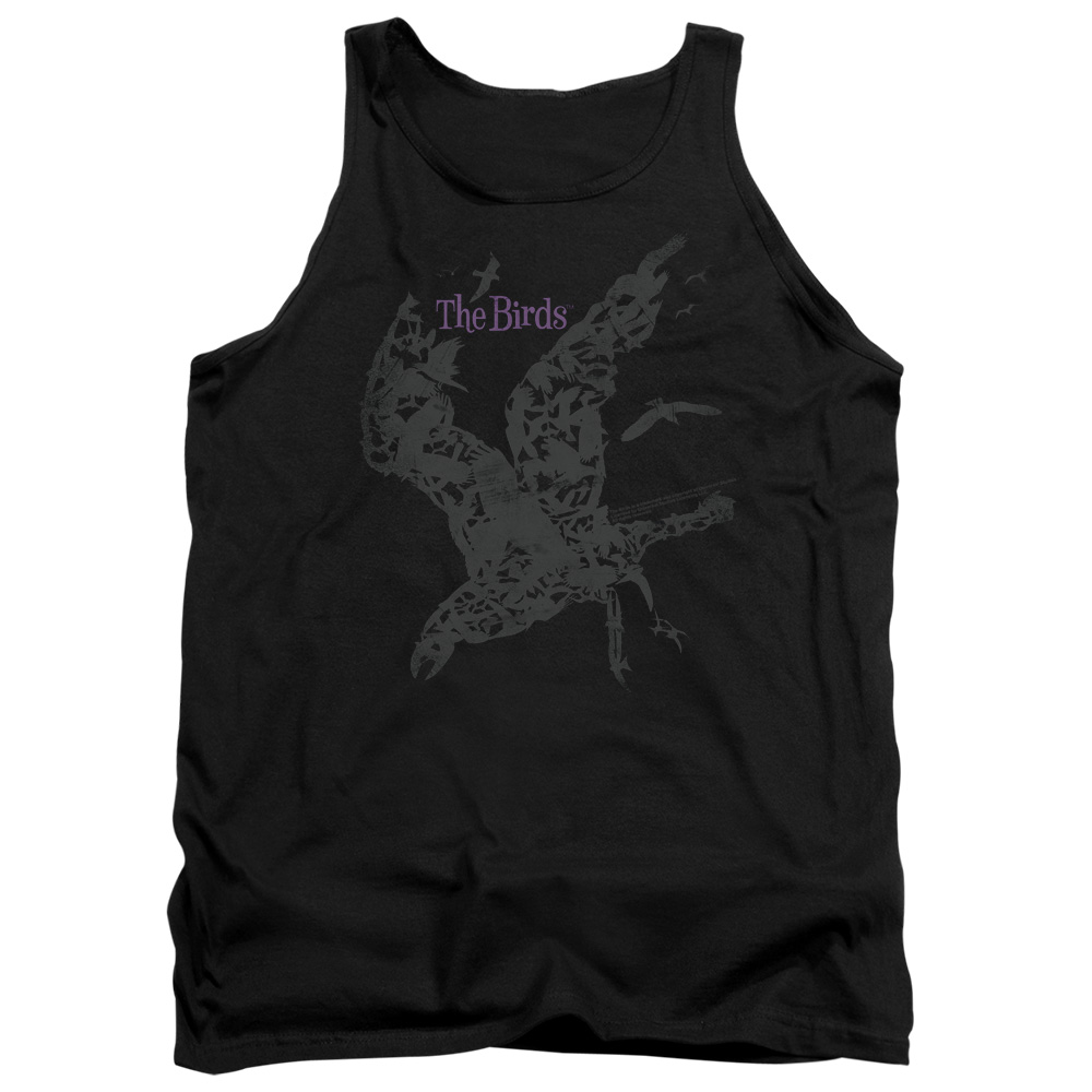UNI893-TK-1 Birds Poster Adult Tank Top, Black - Small