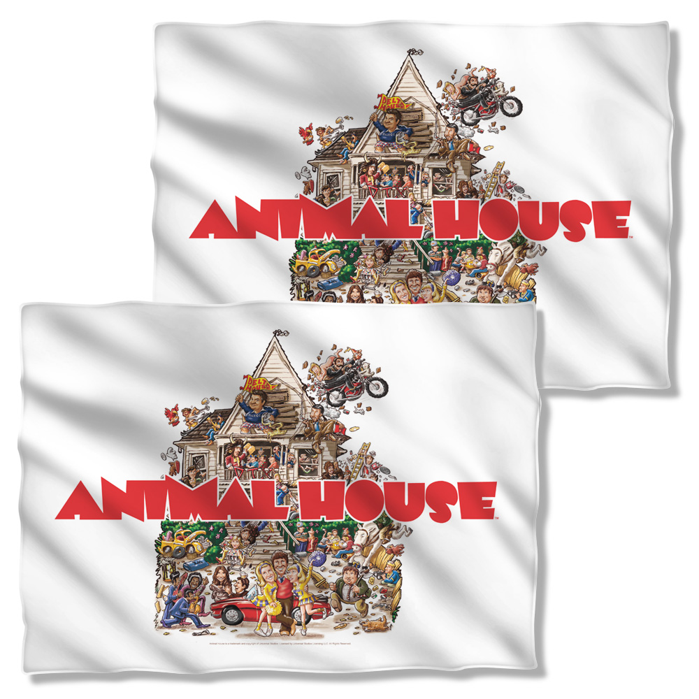 UNI767FB-PLO1-0 Animal House Poster Pillow Case, White - 20 x 28 in.