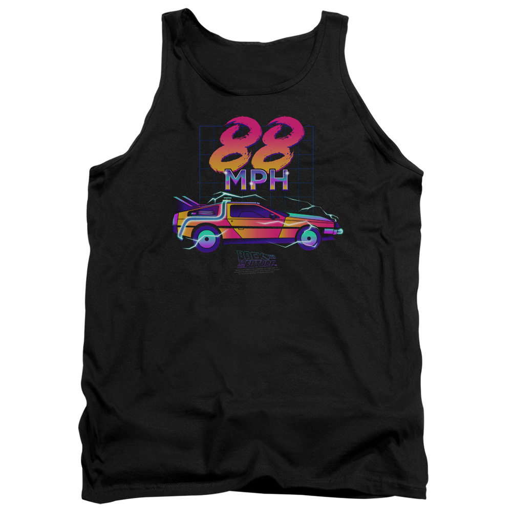 UNI1104-TK-2 Back to the Future 88 Mph Adult Tank Top, Black - Medium