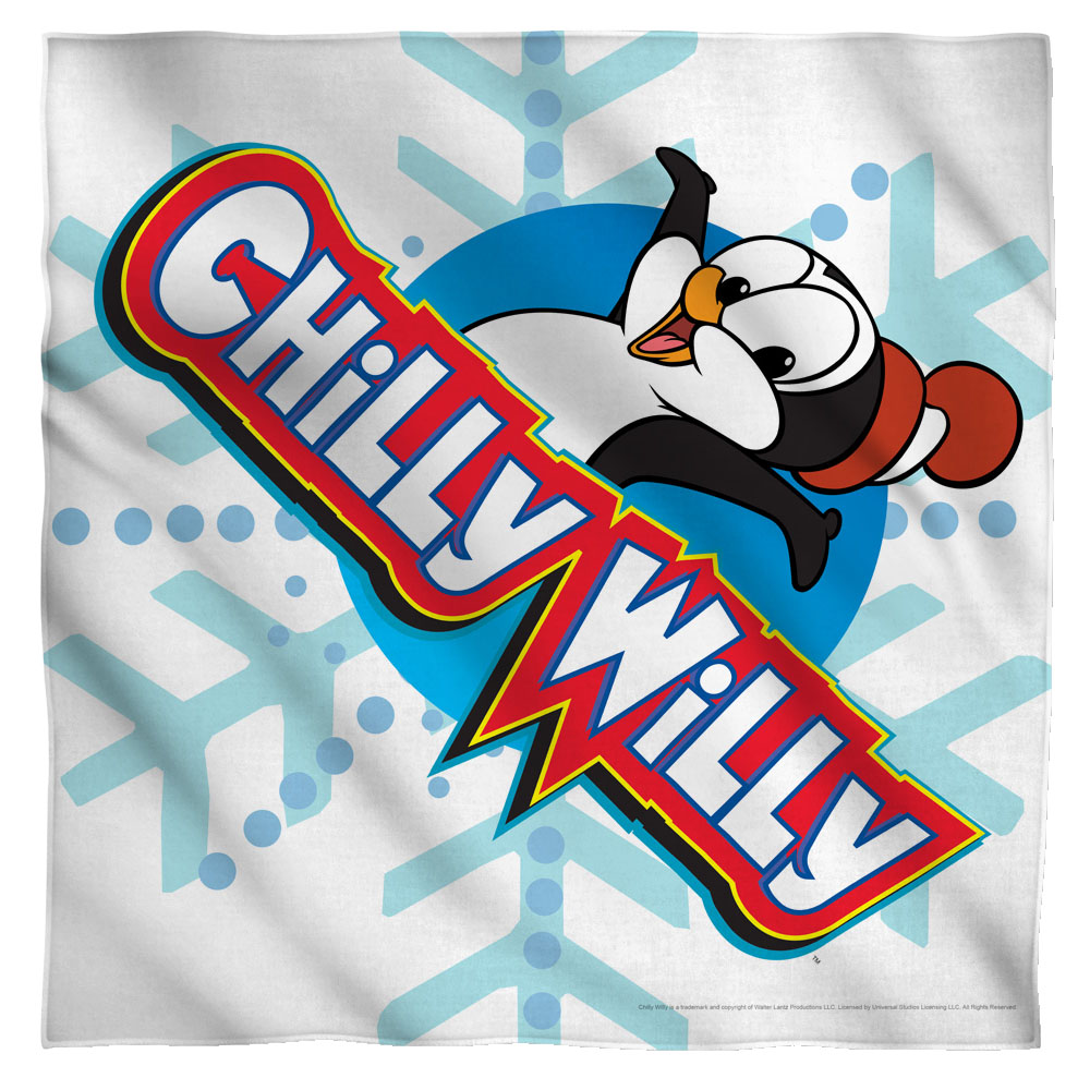 UNI886-BND1-0 Chilly Willy Logo Bandana, White - 22 x 22 in.
