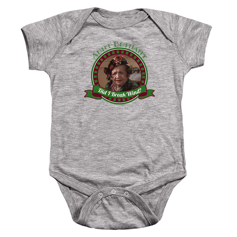 WBM1375-SS-1 Christmas Vacation Break Wind Infant Snapsuit, Athletic Heather - Small - 6 Month