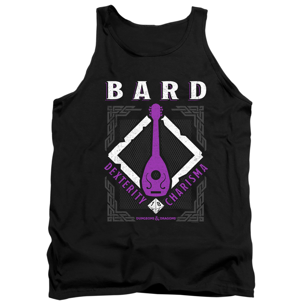 HBRO657-TK-1 Dungeons & Dragons Bard Adult Tank Top, Black - Small