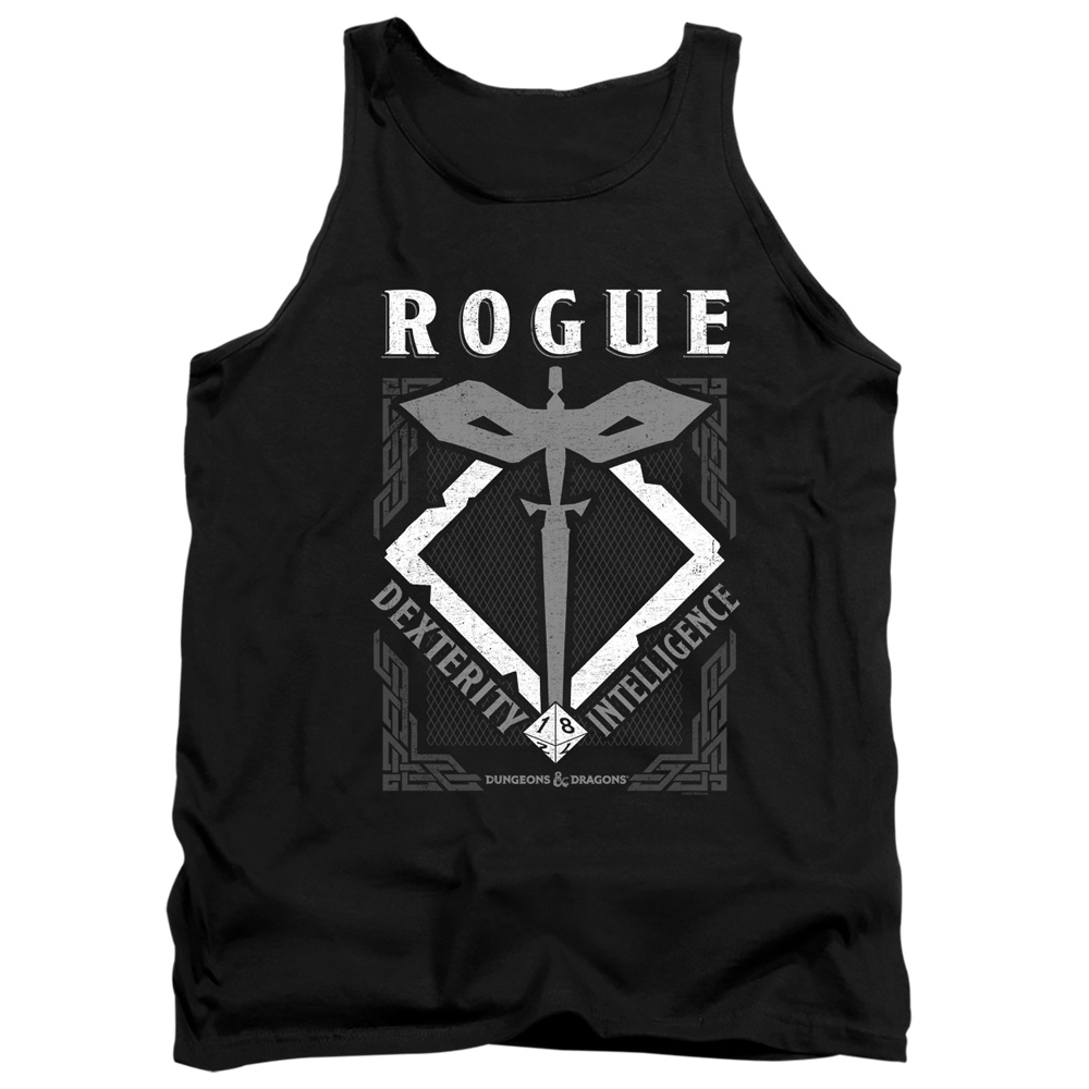 HBRO664-TK-4 Dungeons & Dragons Rogue Adult Tank Top, Black - Extra Large