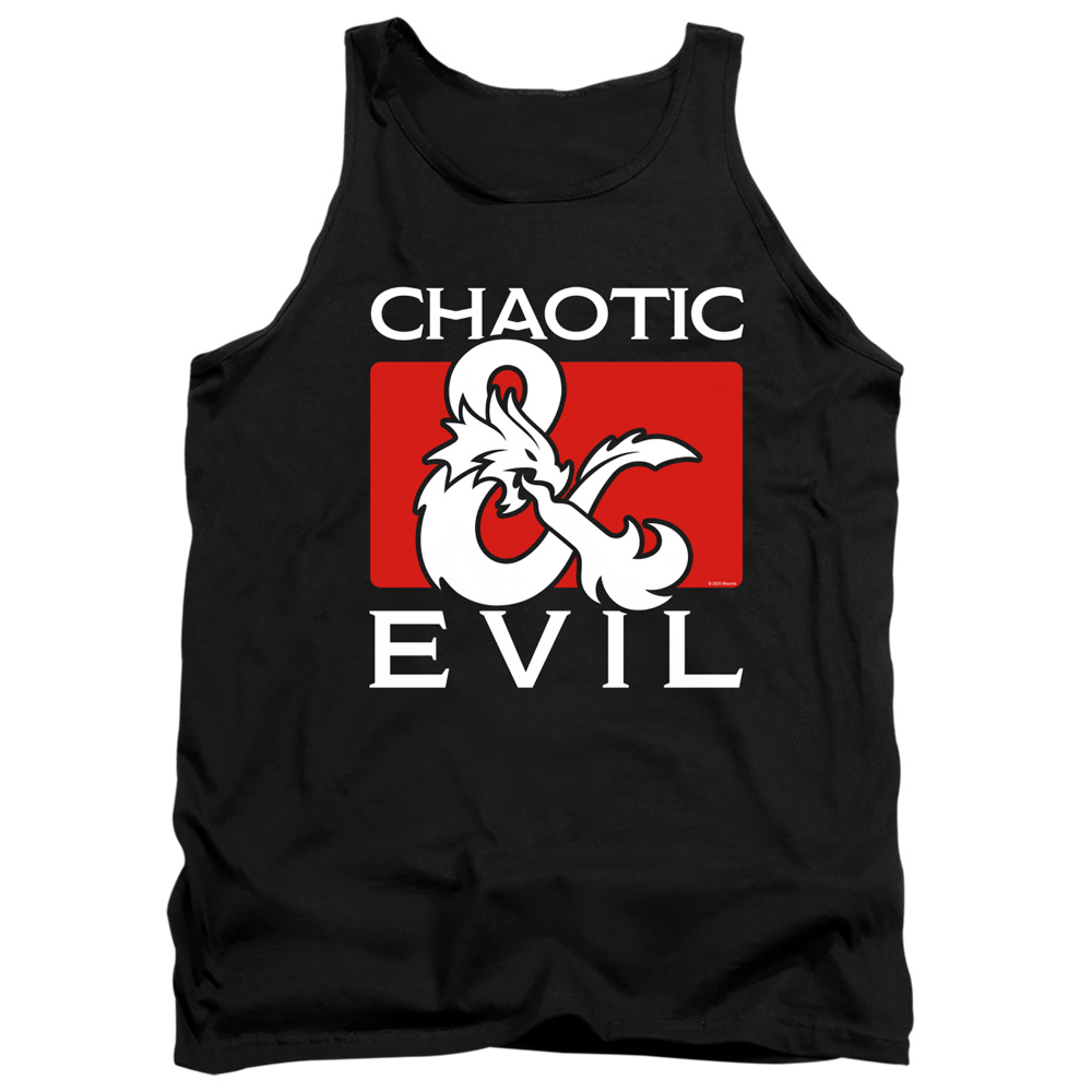 HBRO676-TK-2 Dungeons & Dragons Chaotic Evil Adult Tank Top, Black - Medium