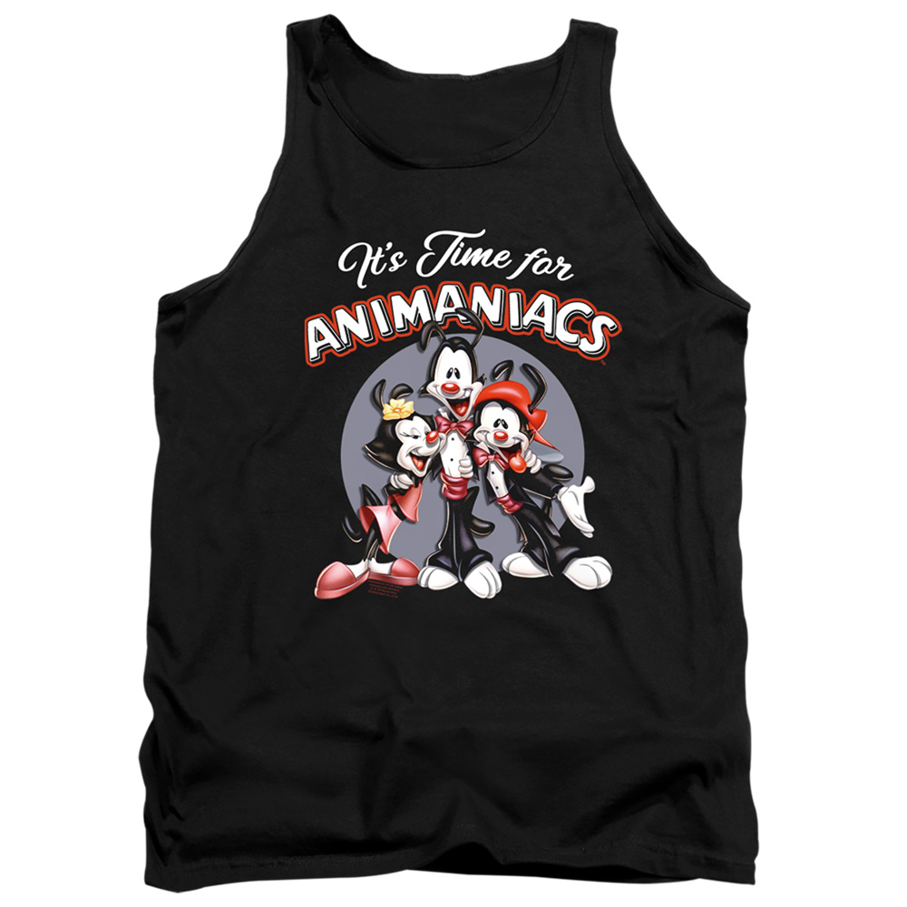 WBT985-TK-2 Animaniacs Its Time for Adult Tank Top, Black - Medium