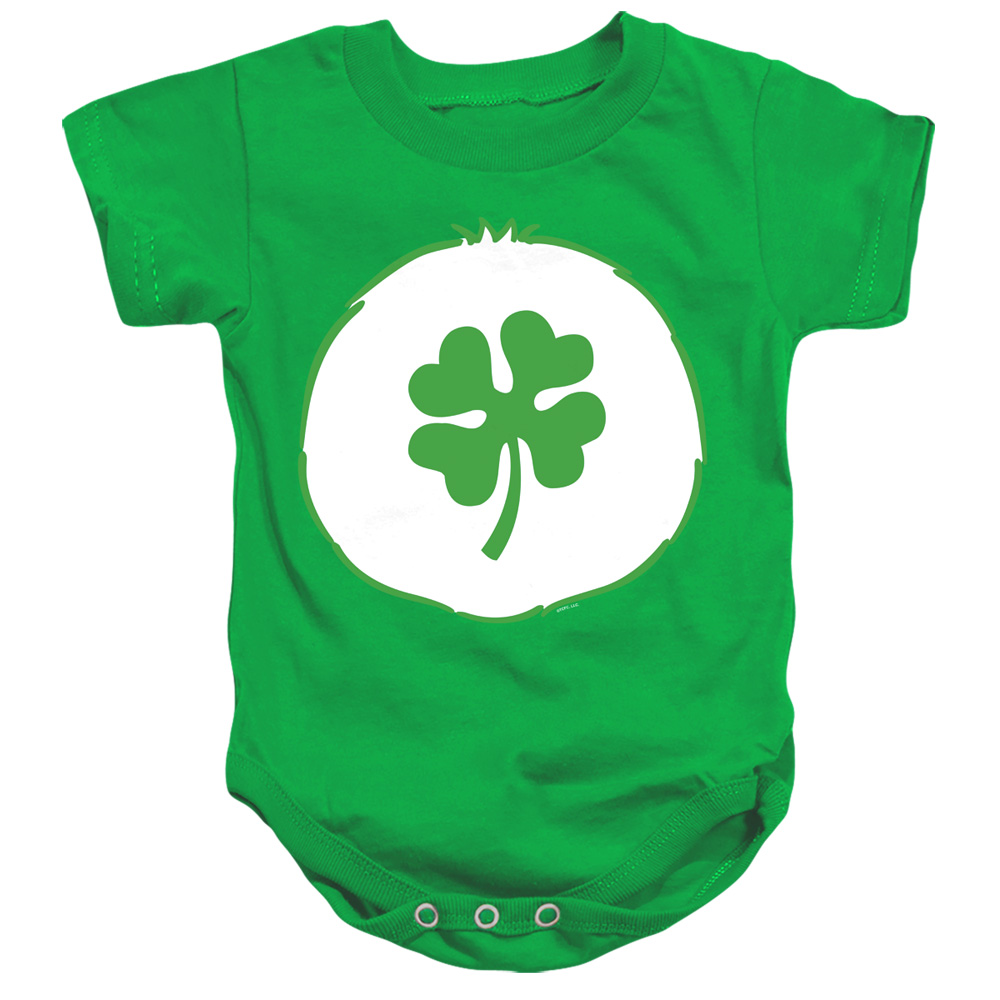 CBR232-SS-1 Care Bears Good Luck Belly Infant Snapsuit, Kelly Green - Small - 6 Month