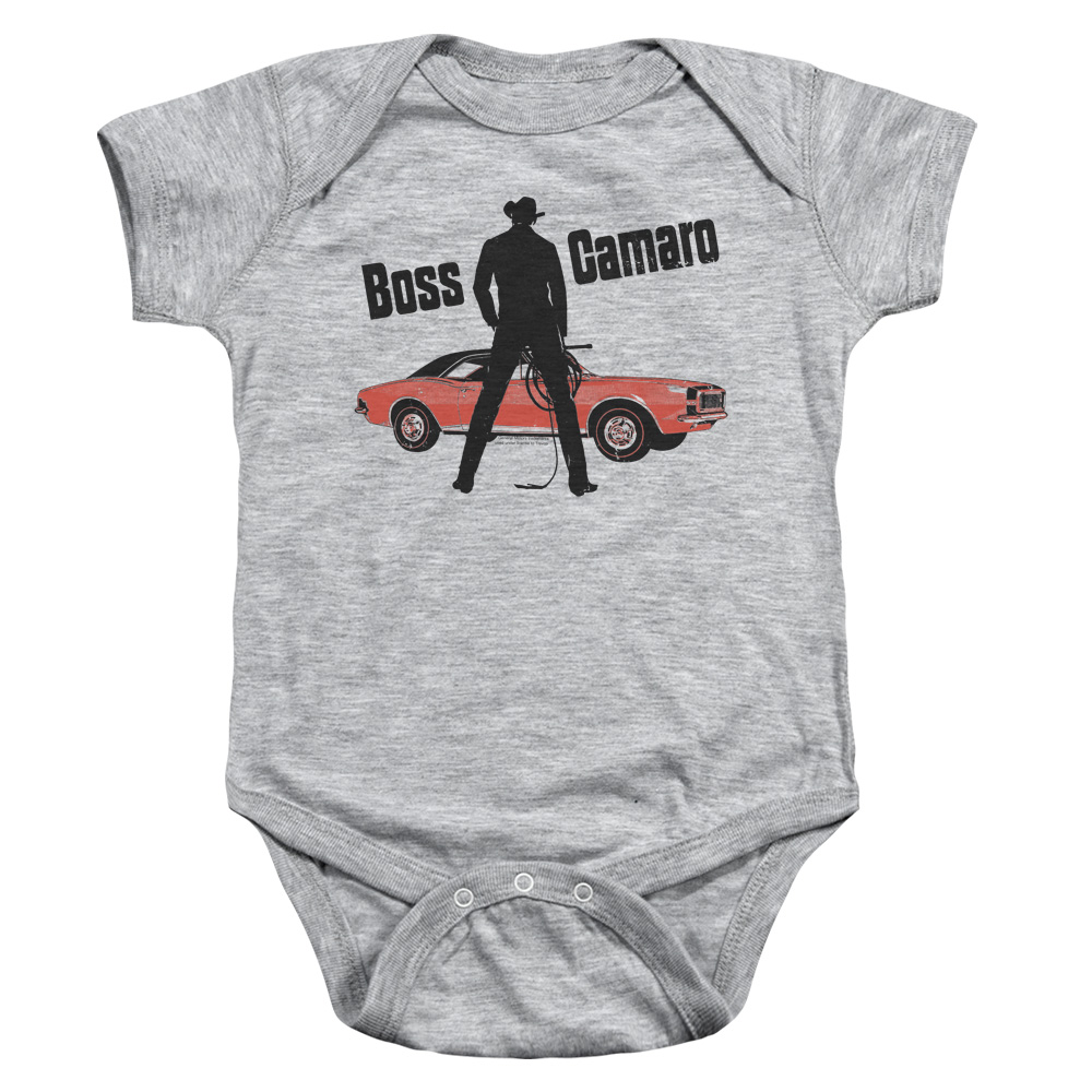 CHV147-SS-2 Chevrolet Boss Infant Snapsuit, Athletic Heather - Medium - 12 Month