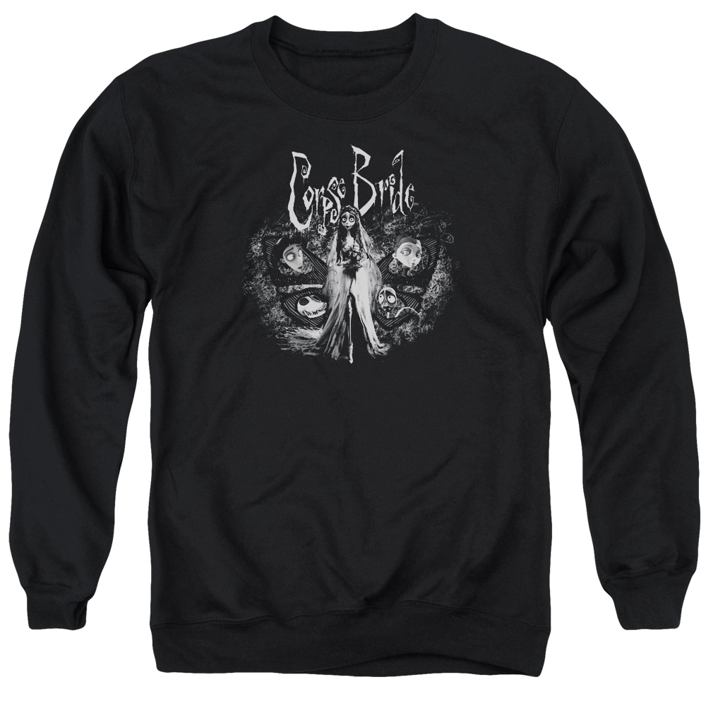 WBM212-AS-2 Corpse Bride to Be Adult Crewneck Sweatshirt, Black - Medium
