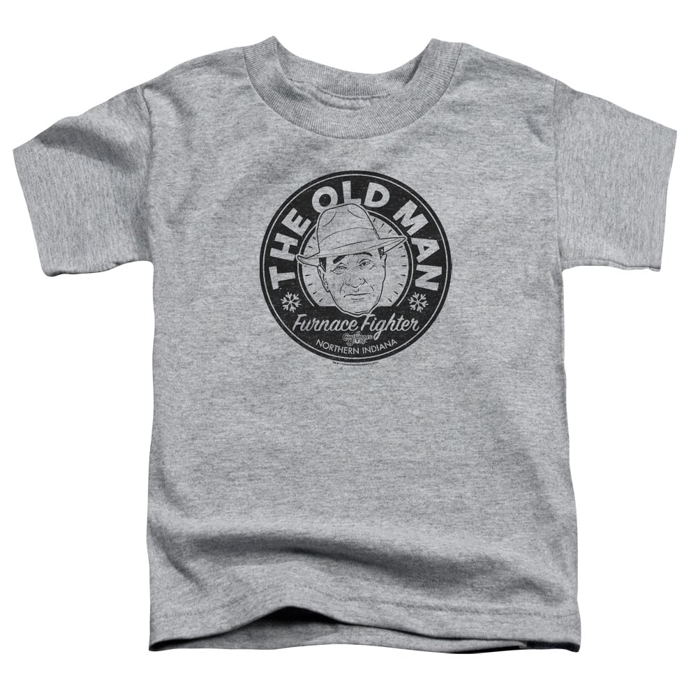 WBM655-KT-1 A Christmas Story The Old Man Toddler Short Sleeve T-Shirt, Athletic Heather - Large 4T