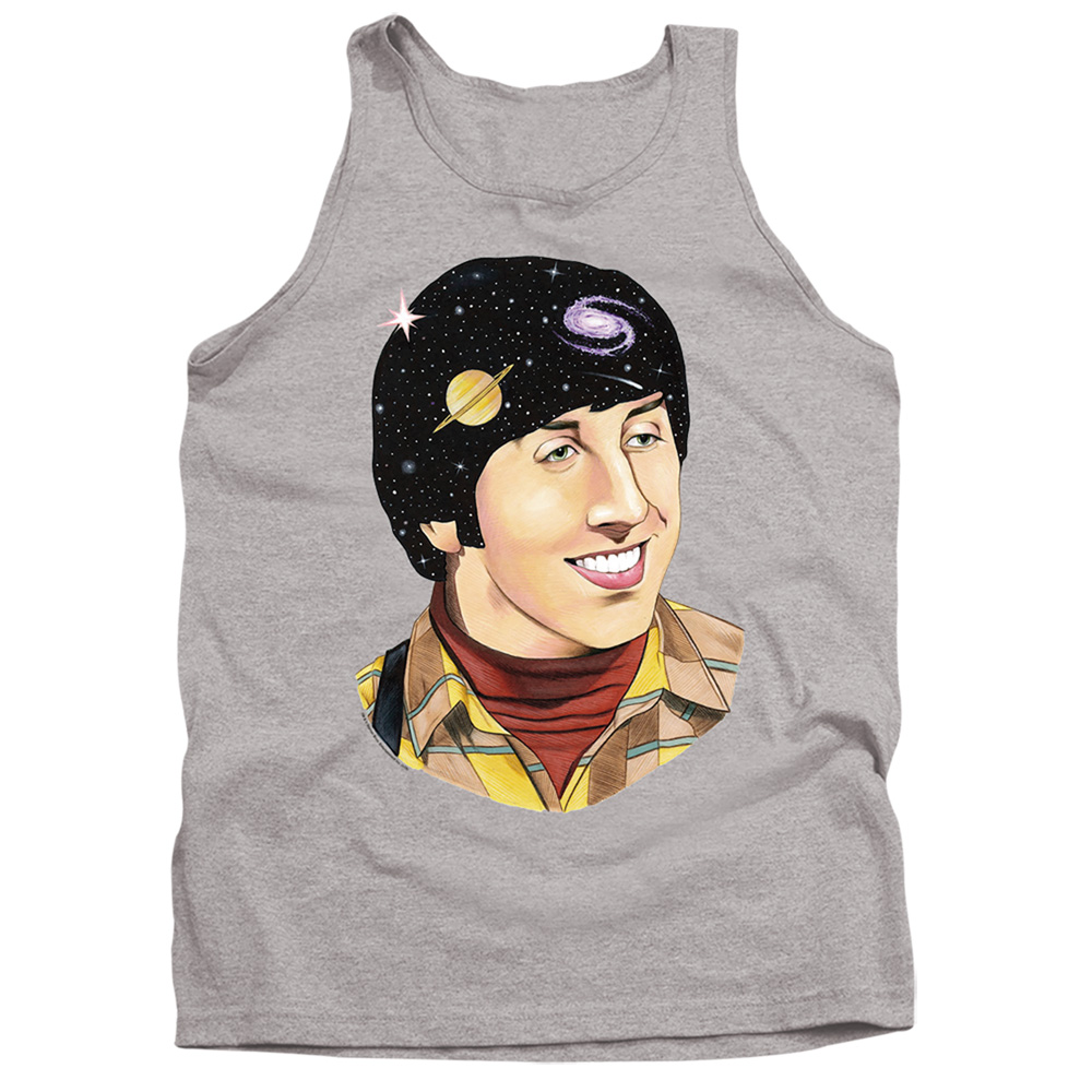 WBT711-TK-3 Big Bang Theory Howard Space Adult Tank Top, Athletic Heather - Large