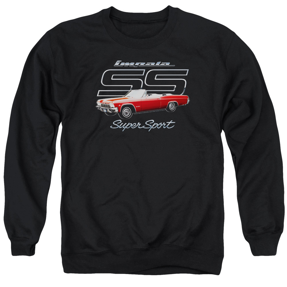CHV191-AS-2 Chevrolet Impala SS Adult Crewneck Sweatshirt, Black - Medium