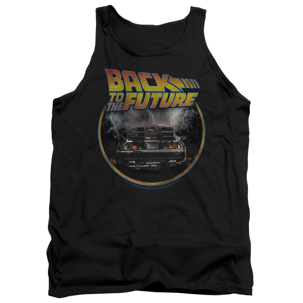 UNI990-TK-2 Back to the Future Back Adult Tank Top, Black - Medium