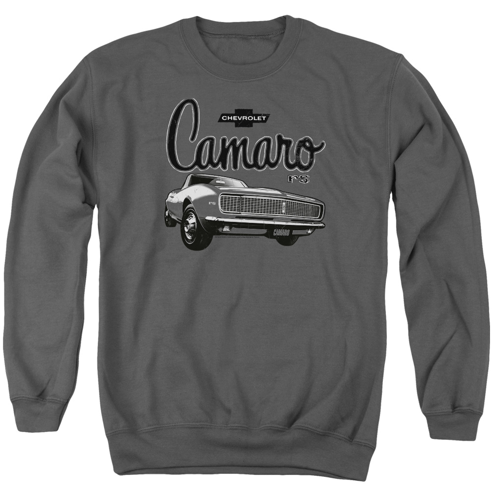 CHV152-AS-4 Chevrolet Script Car Adult Crewneck Sweatshirt, Charcoal - Extra Large