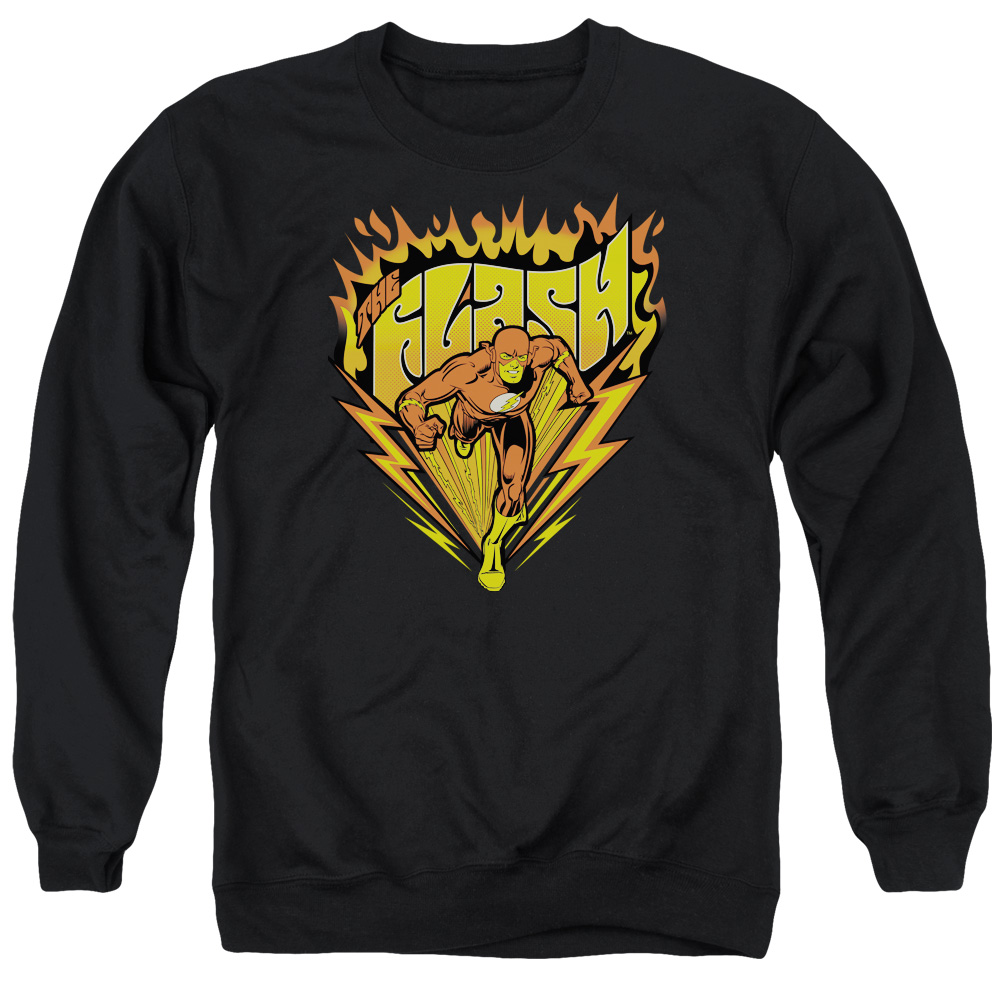 DCO116-AS-2 DC Flash Blazing Speed Adult Crewneck Sweatshirt, Black - Medium