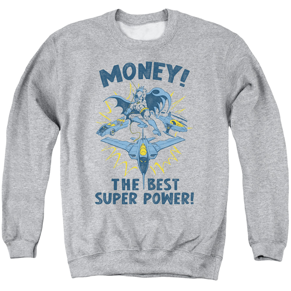 DCO638-AS-2 DC Money Adult Crewneck Sweatshirt, Athletic Heather - Medium