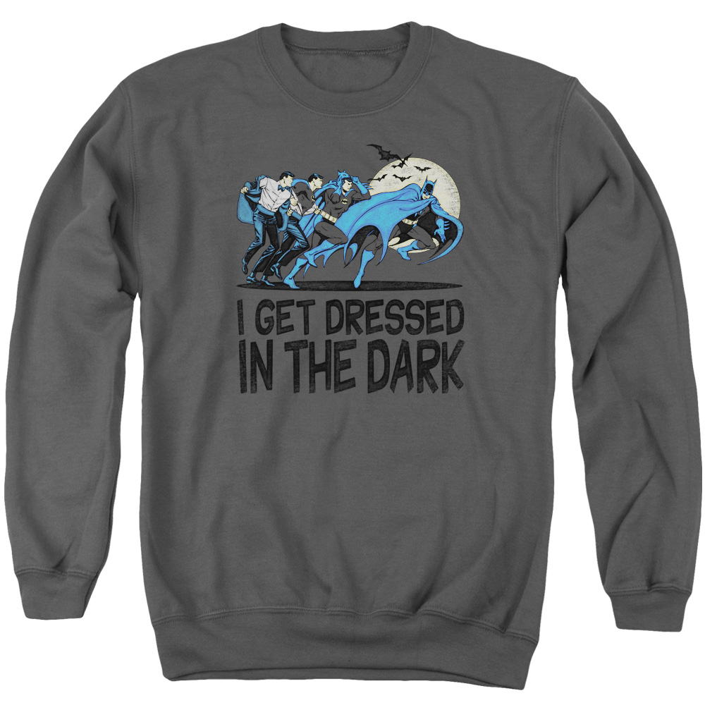 DCO640-AS-3 DC Get Dressed Adult Crewneck Sweatshirt, Charcoal - Large