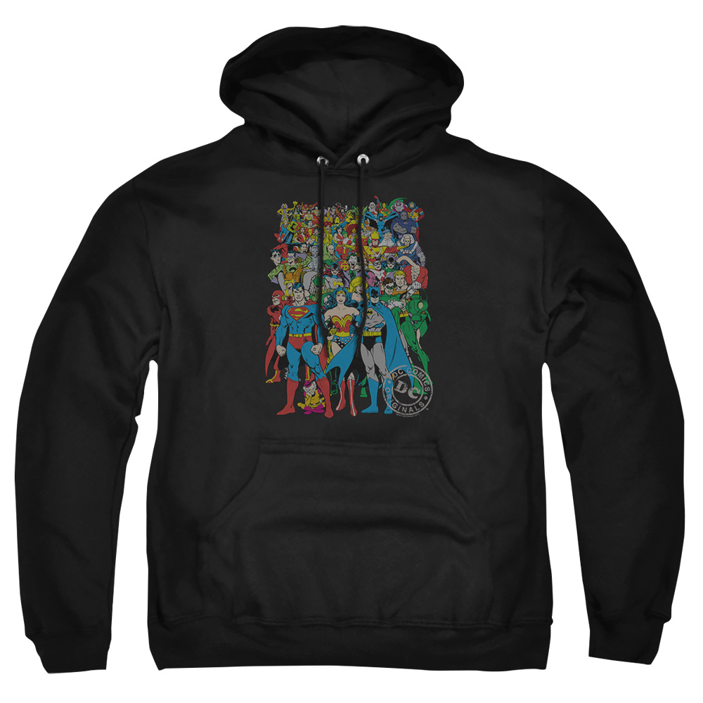 DCO373-AFTH-8 DC Original Universe Adult Pullover Hoodie, Black - 5X