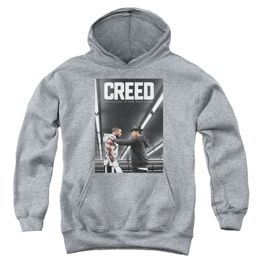MGM259-YFTH-2 Creed Poster Youth Hooded Sweatshirt, Athletic Heather - Medium