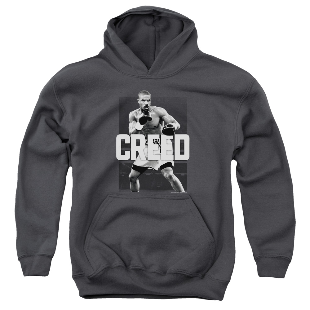 MGM263-YFTH-4 Creed Final Round Youth Hooded Sweatshirt, Charcoal - Extra Large