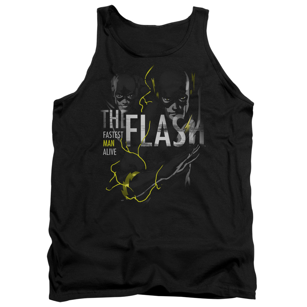 JLA793-TK-4 DC Flash Bold Flash Adult Tank Top, Black - Extra Large