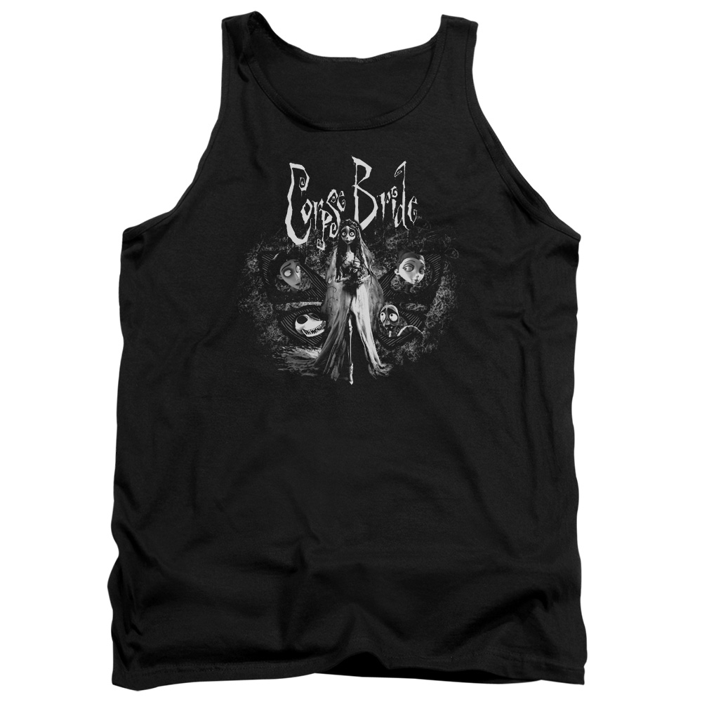 WBM212-TK-3 Corpse Bride to Be Adult Tank Top, Black - Large