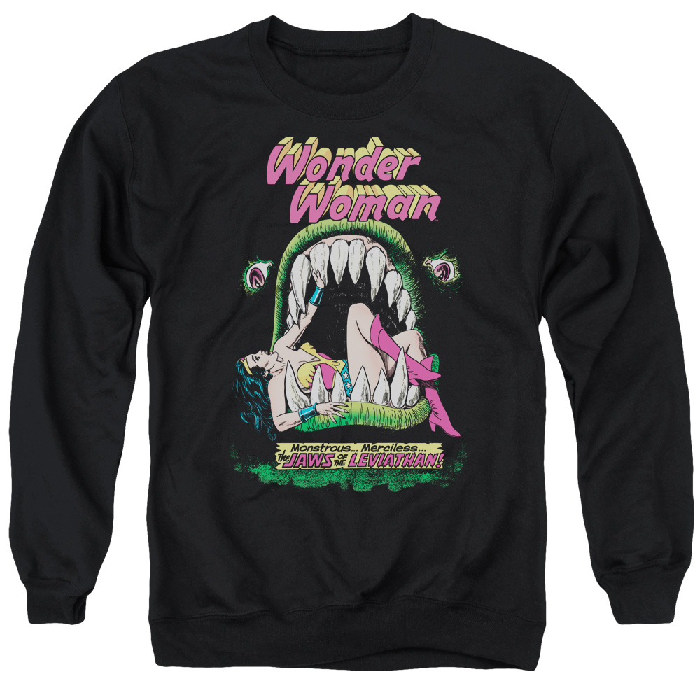 DCO369-AS-4 DC Jaws Adult Crewneck Sweatshirt, Black - Extra Large
