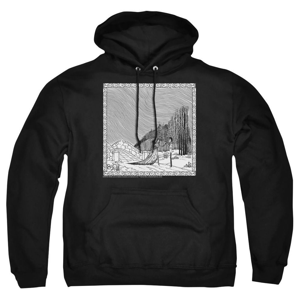 WBM729B-AFTH-5 Corpse Bride My Darling Adult Pullover Hoodie, Black - 2X