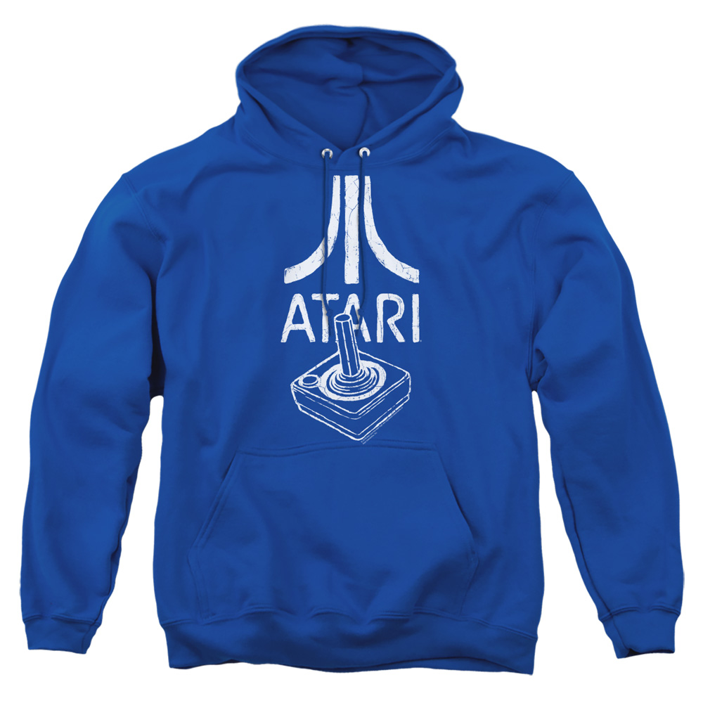 ATRI101B-AFTH-1 Atari Joystick Logo Adult Pullover Hoodie, Royal - Small