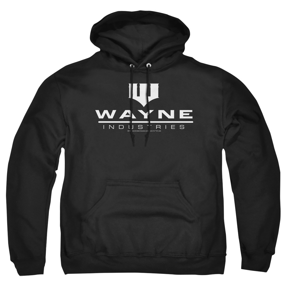 BM3570-AFTH-2 Batman Wayne Industries Black Adult Pullover Hoodie, Black - Medium