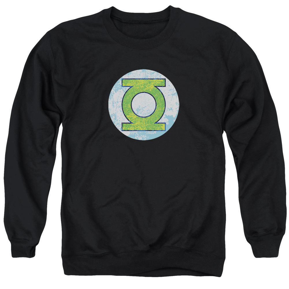 DCO586-AS-2 DCO Gl Neon Distress Logo Adult Crewneck Sweatshirt, Black - Medium