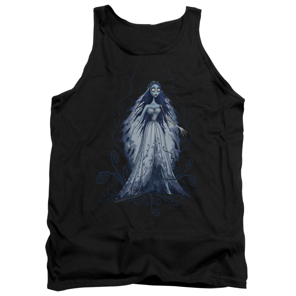 WBM728-TK-3 Corpse Bride Vines Adult Tank Top, Black - Large