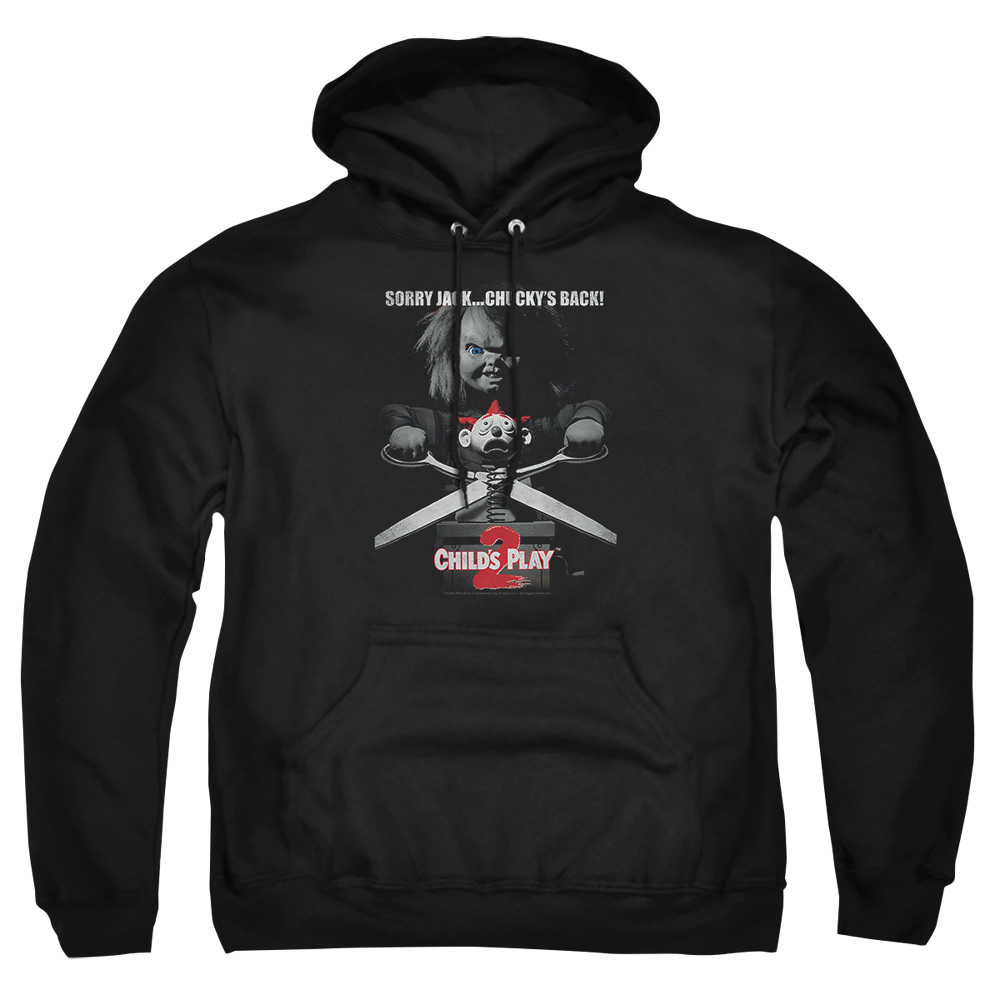 UNI888-AFTH-4 Childs Play 2 Jack Poster Adult Pullover Hoodie, Black - Extra Large