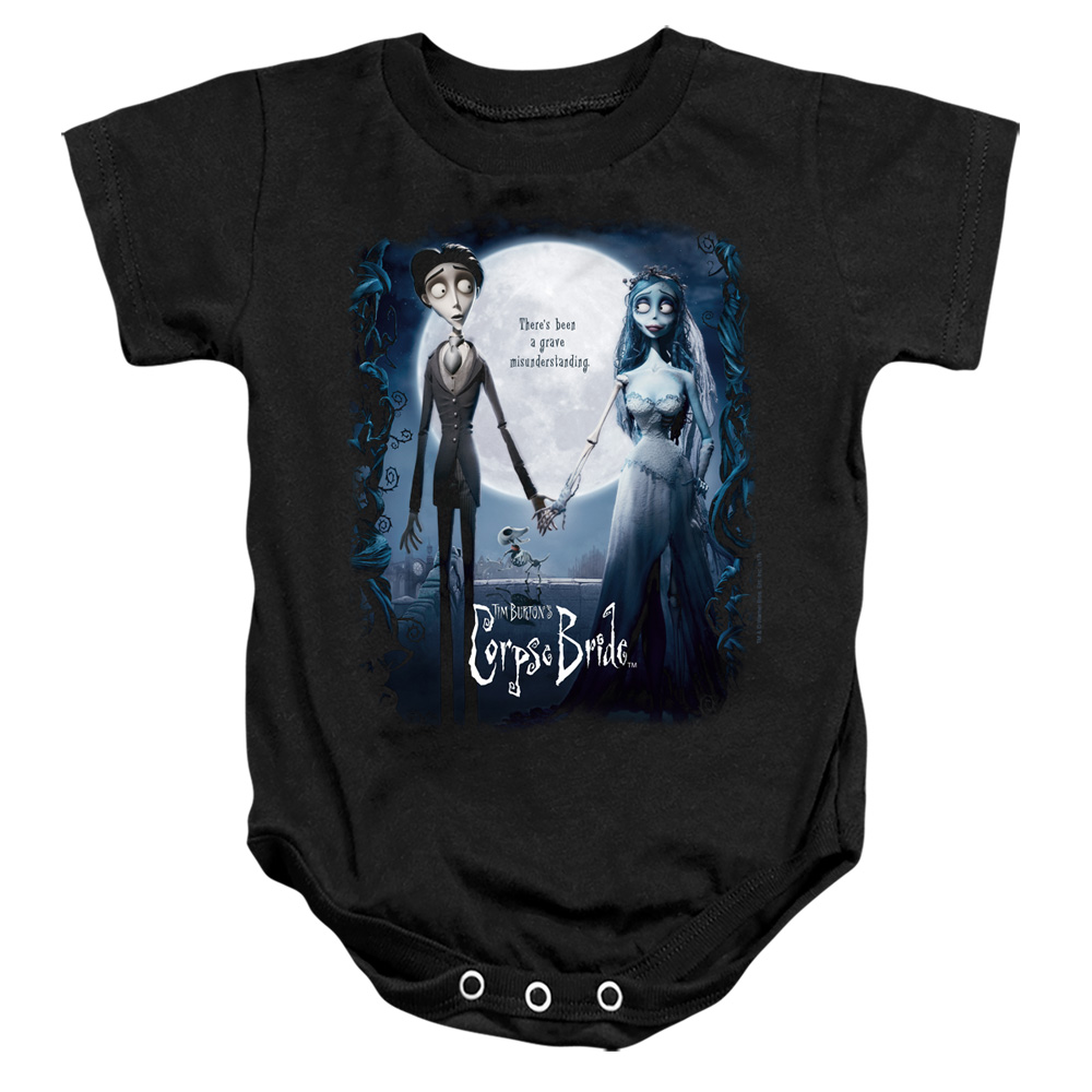 WBM215-SS-4 Corpse Bride Poster Infant Snapsuit, Black - Extra Large - 24 Month