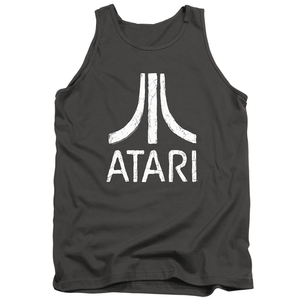 ATRI103B-TK-3 Atari Rough Logo Adult Tank Top, Charcoal - Large
