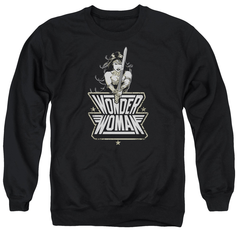 BVS126-AS-2 Batman vs Superman Tough Adult Crewneck Sweatshirt, Black - Medium