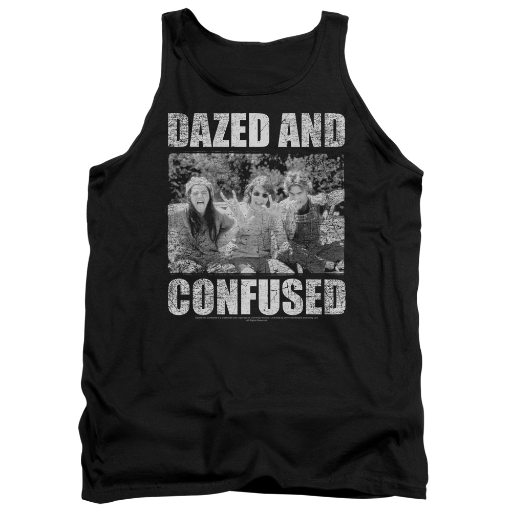 UNI984-TK-1 Dazed & Confused Rock On Adult Tank Top, Black - Small