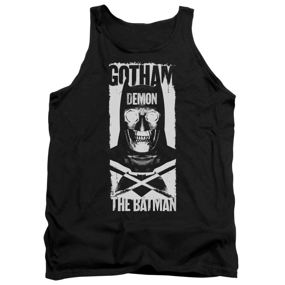 BVS212-TK-2 Batman vs Superman Demon Bat Adult Tank Top, Black - Medium