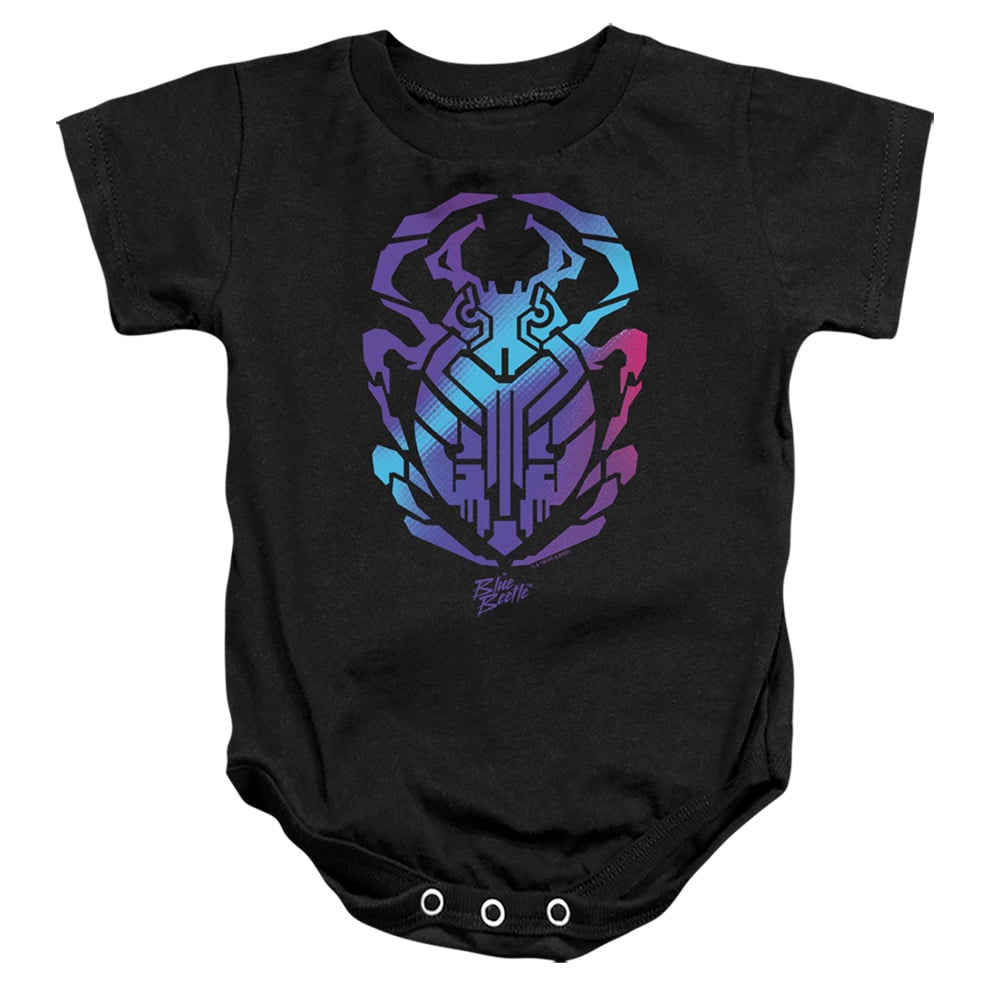 BBTL10001-SS-2 Blue Beetle 2023 Scarab Infant Snapsuit, Black - Medium - 12 Month