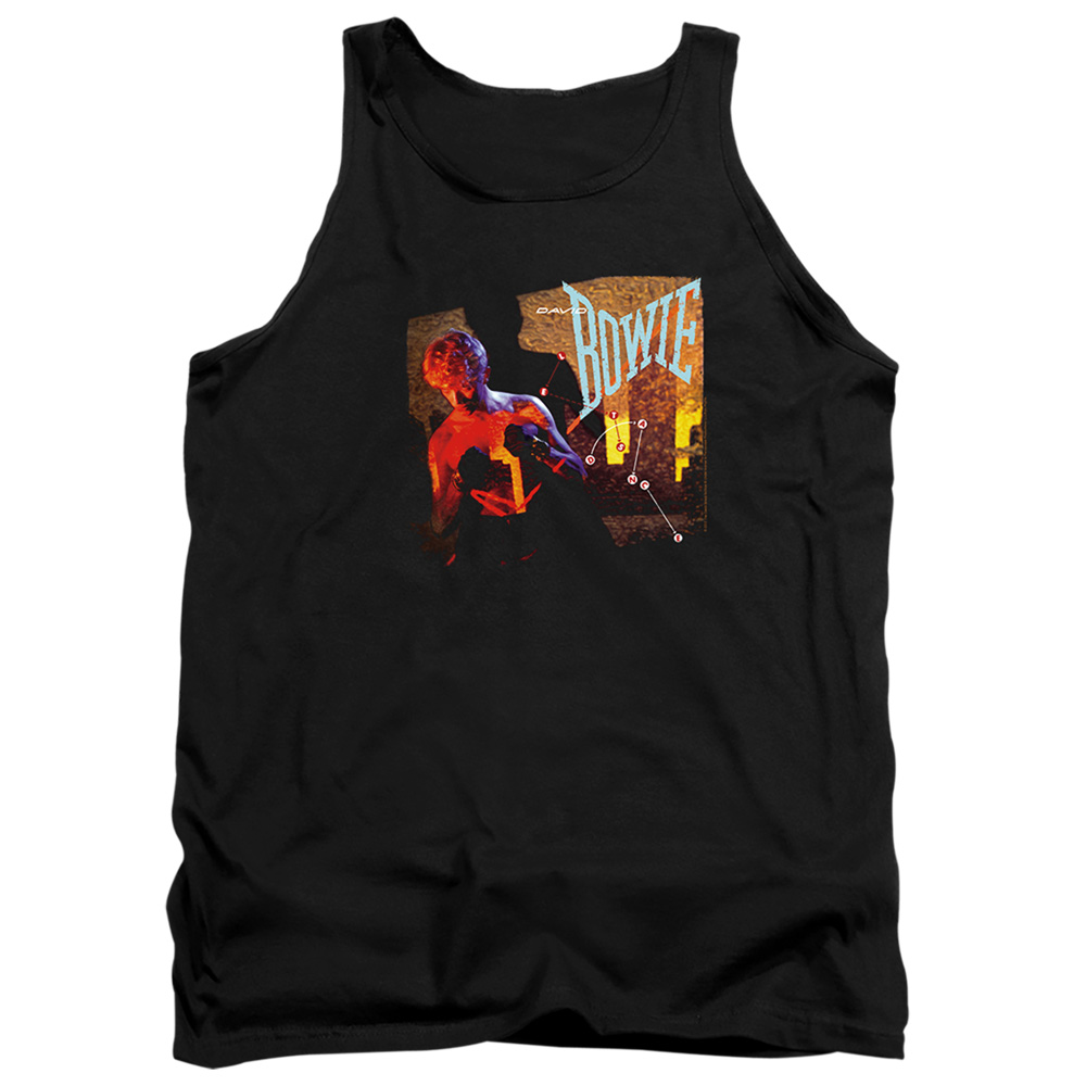BOWIE136-TK-4 David Bowie Lets Dance Adult Tank Top, Black - Extra Large