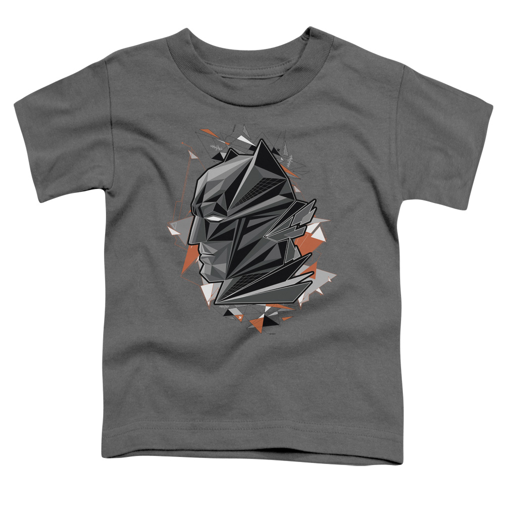 BVS129B-KT-1 Batman vs Superman Bat Head Tech Toddler Short Sleeve T-Shirt, Charcoal - Large 4T