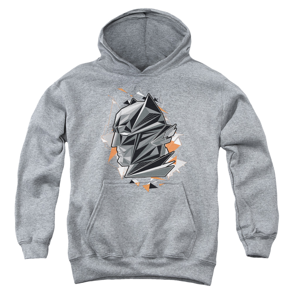 BVS129D-YFTH-2 Batman vs Superman Dawn Youth Hooded Sweatshirt, Athletic Heather - Medium