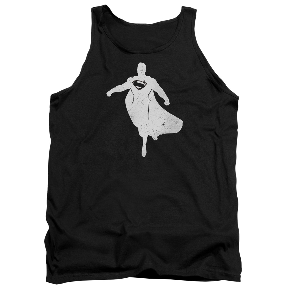 BVS143-TK-4 Batman vs Superman Silhouette Adult Tank Top, Black - Extra Large