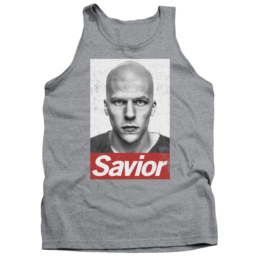 BVS181-TK-4 Batman vs Superman Savior Adult Tank Top, Athletic Heather - Extra Large