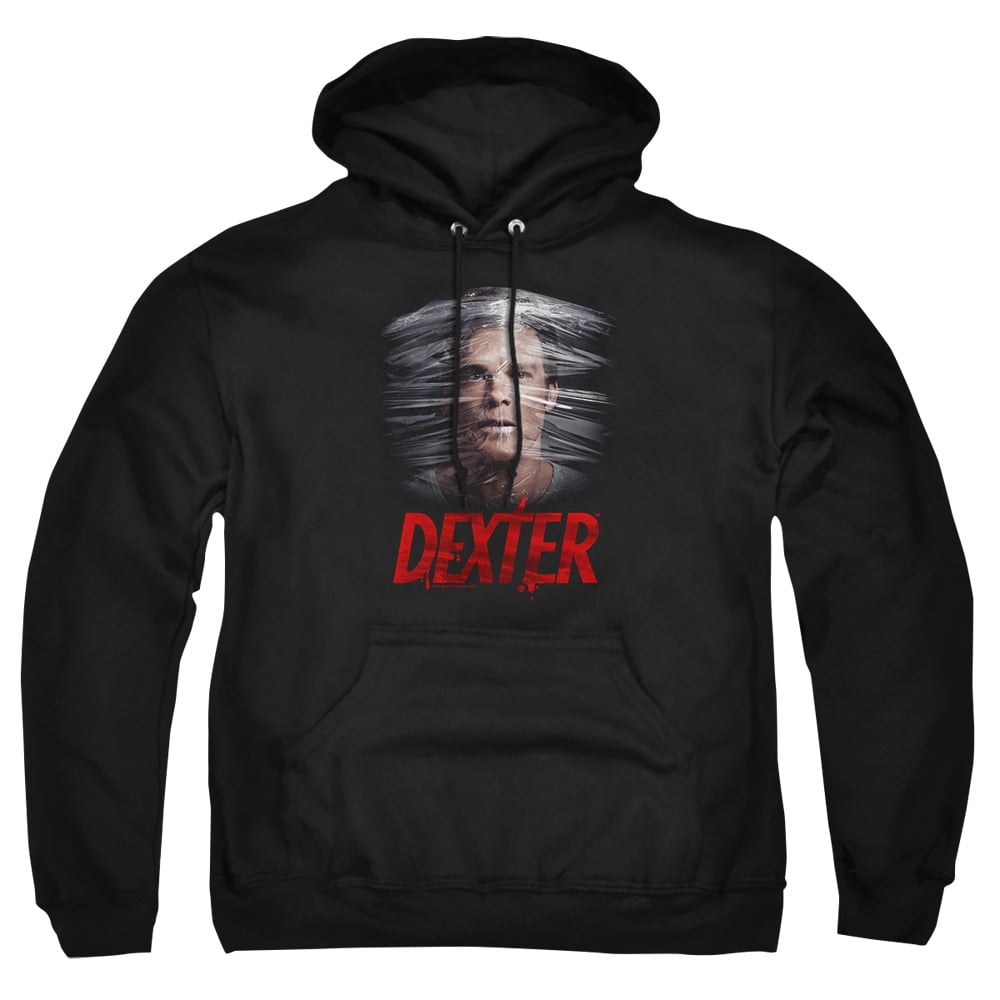 SHO502-AFTH-7 Dexter Plastic Wrap Adult Pullover Hoodie, Black - 4X