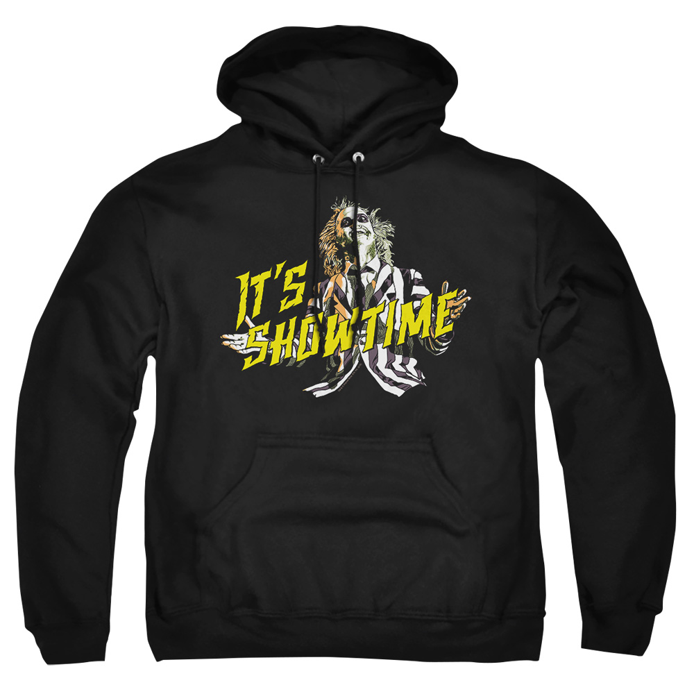 WBM940-AFTH-5 Beetlejuice Showtime Adult Pullover Hoodie, Black - 2X